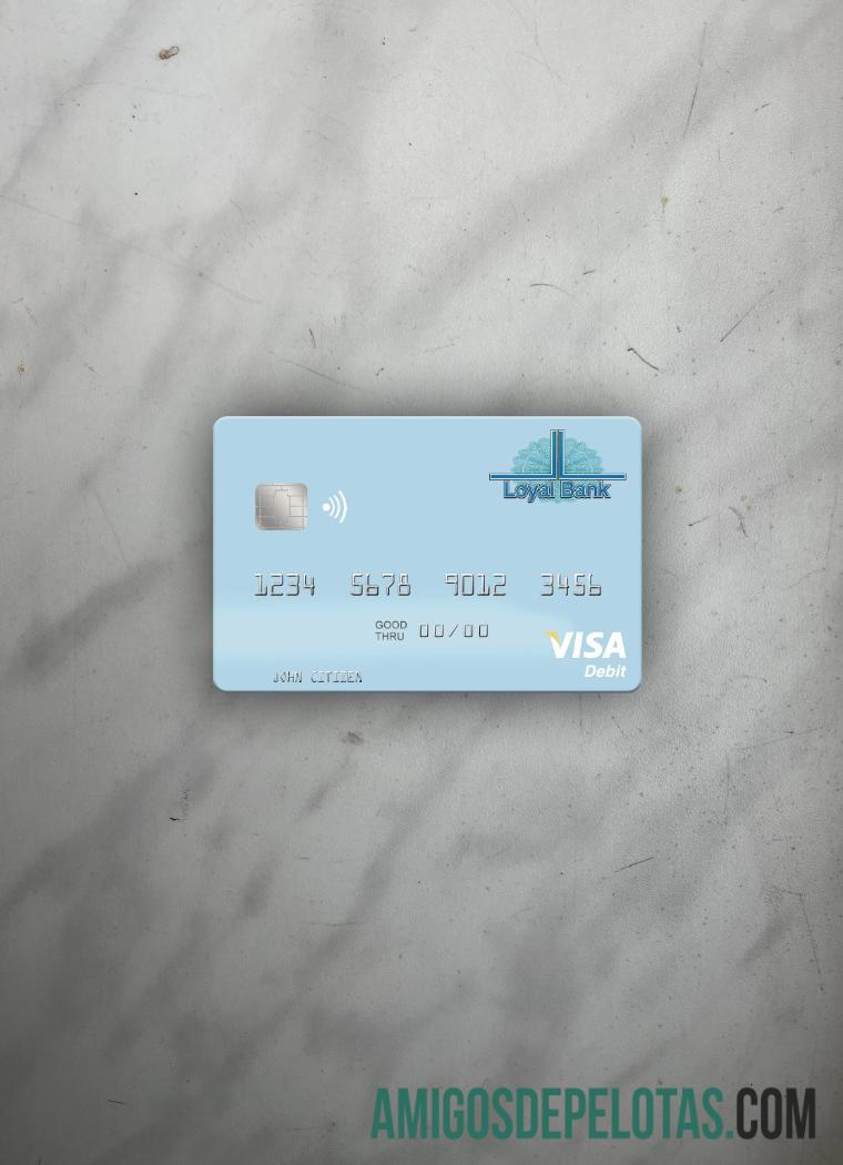 Santa Lúcia Loyal Bank Limited Visa Cartão de Débito Photolook Front baixar para verificação